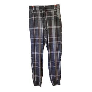 5092 Secret Treasures Essentials Women's Gray Plaid Hacci Joggers Size Small 4-6
